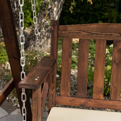 Havesofa Træ 2-Personers med Tag Creme DV-174SW