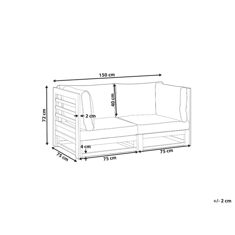 Havesofa Trani 150x75 cm Akacietræ