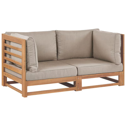 Havesofa Trani 2-Personers 150x75 cm Lyst Træ