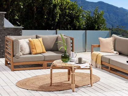 Havesofa Trani 2-Personers 150x75 cm Lyst Træ