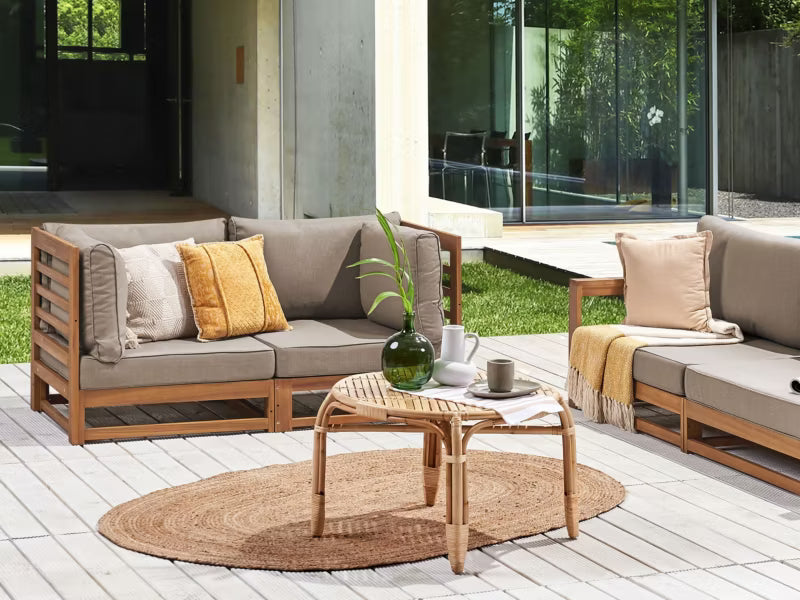 Havesofa Trani 2-Personers 150x75 cm Lyst Træ