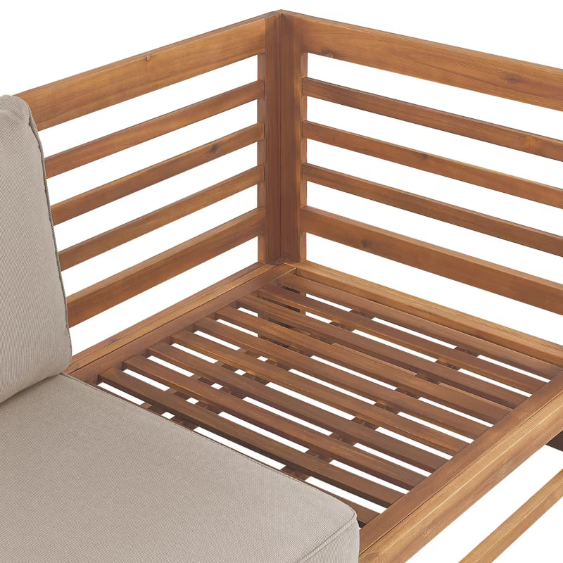 Havesofa Trani 2-Personers 150x75 cm Lyst Træ