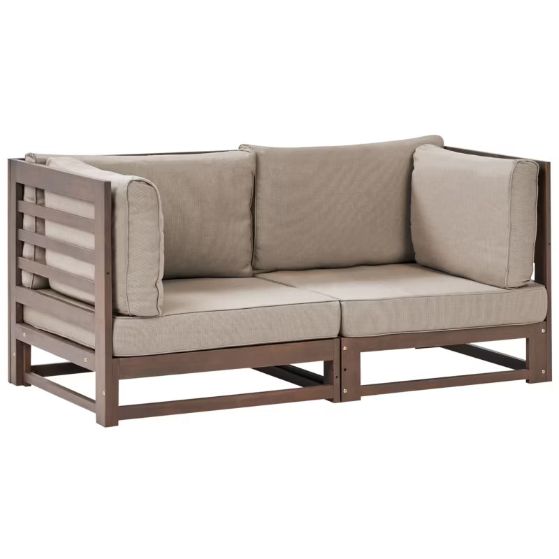Havesofa Trani 2-Personers 150x75 cm Mørkebrun Akacietræ