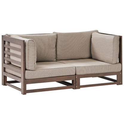 Havesofa Trani 2-Personers 150x75 cm Mørkebrun Akacietræ