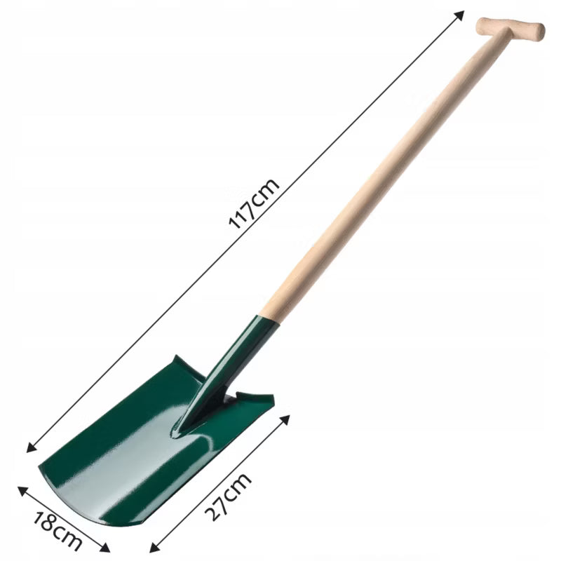 Havespade Lige 117 cm Metal med Træskaft