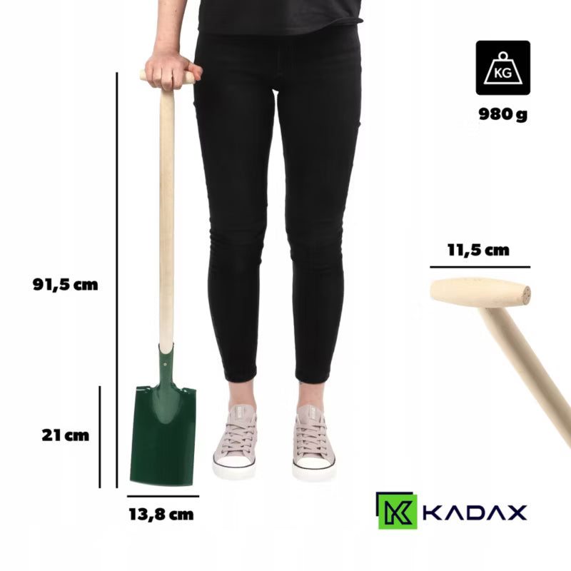 Havespade Lige 90 cm Metal med Træskaft