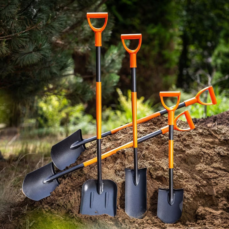 Havespade Spids 125 cm Stål Sort