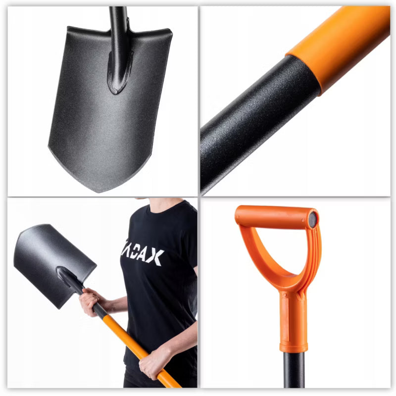 Havespade Spids 125 cm Stål Sort