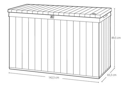 Havespand Darwin Box 662 Liter 142,5x65,3 cm Grøn