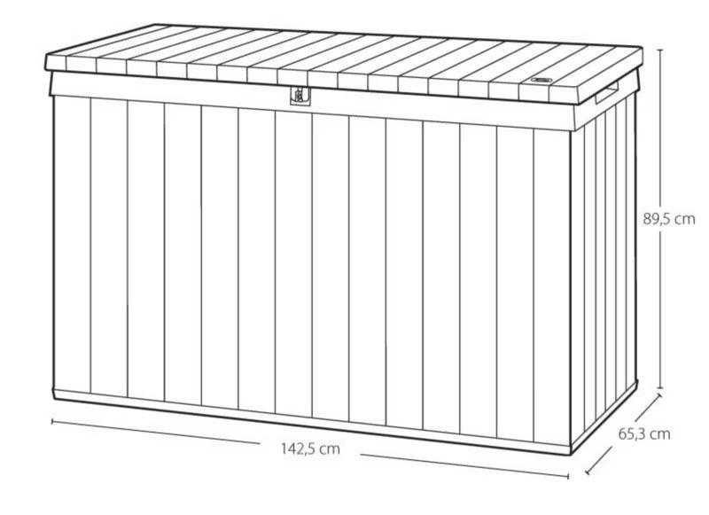 Havespand Darwin Box 662 Liter 142,5x65,3 cm Grøn