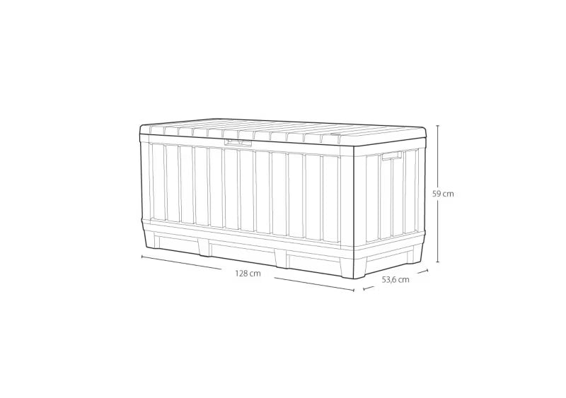 Havespand Kentwood 350L 128x54x59 cm Brun
