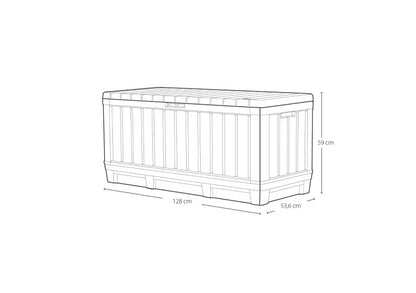 Havespand Kentwood 350L 128x54x59 cm Brun