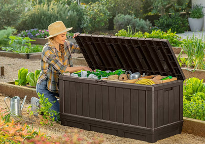 Havespand Kentwood 350L 128x54x59 cm Brun