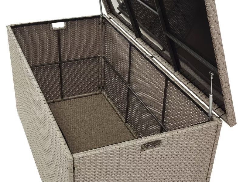 Havespand Modena 155x75 cm Gråbeige Poly疏rattan