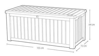 Havespand Rockwood 570 Liter 155x72,4x64,4 cm Grafit