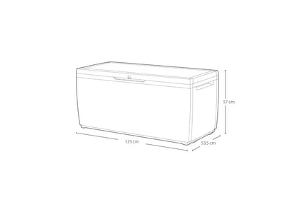 Havespand Springwood 123x53,5x57 cm Brun 305 L