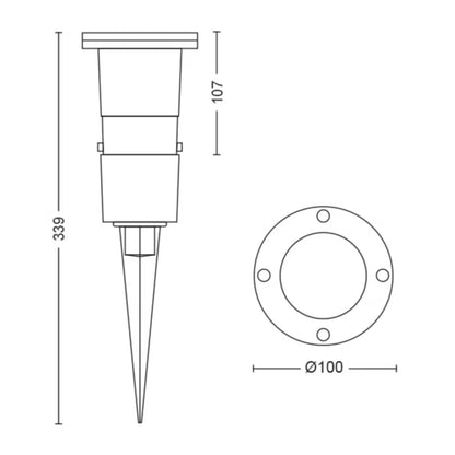 Havespot LED GU10 5W Sort IP44