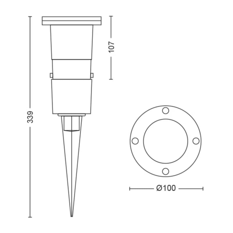 Havespot LED GU10 5W Sort IP44
