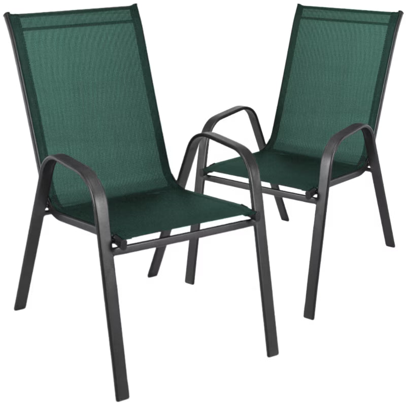 Harestol 54x69x90 cm Grøn Stål 2 Stk.
