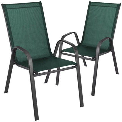 Harestol 54x69x90 cm Grøn Stål 2 Stk.