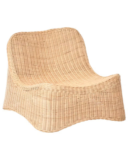 Havestol Aigani med Fodskammel Natur Rattan