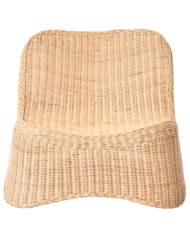 Havestol Aigani med Fodskammel Natur Rattan