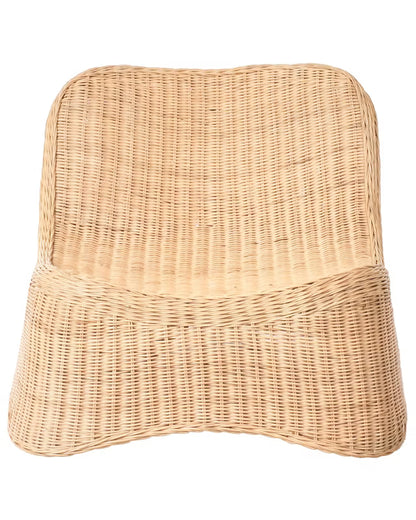 Havestol Aigani med Fodskammel Natur Rattan
