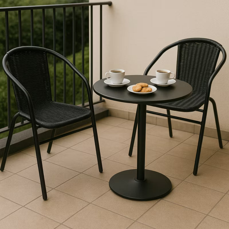 Havestol Bistro 52x61 cm Sort Technorattan