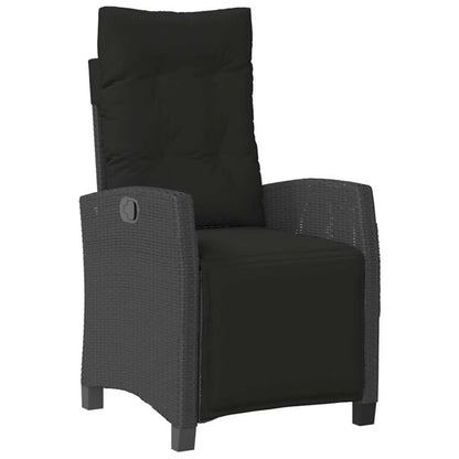 Havebænk Poly空 Havesolstol Justerbar Sort WM-365233
