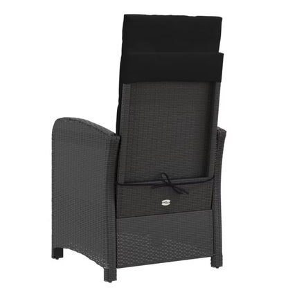 Havebænk Poly空 Havesolstol Justerbar Sort WM-365233
