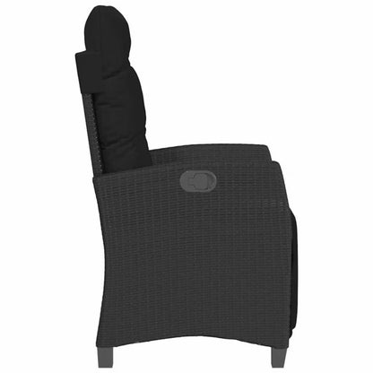 Havebænk Poly空 Havesolstol Justerbar Sort WM-365233
