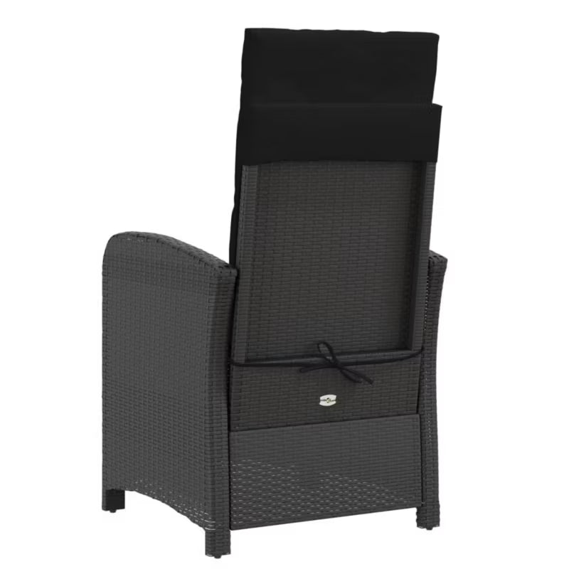 Havebænk Poly空 Havesolstol Justerbar Sort WM-365233