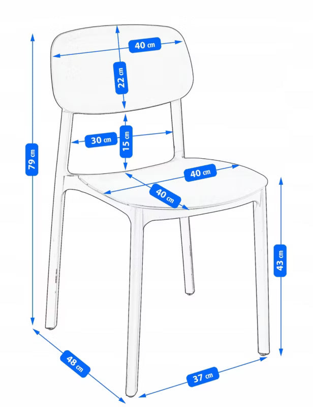 Havestol Lara 79x40 cm Sennepsgul 4 Stk.