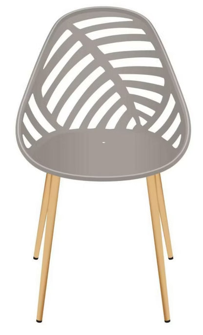 Havestol Leaf Beige med Bladmønster