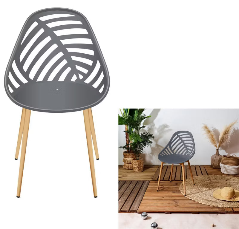 Havestol LEAF Bladmønster 52x49x86,5 cm Grå