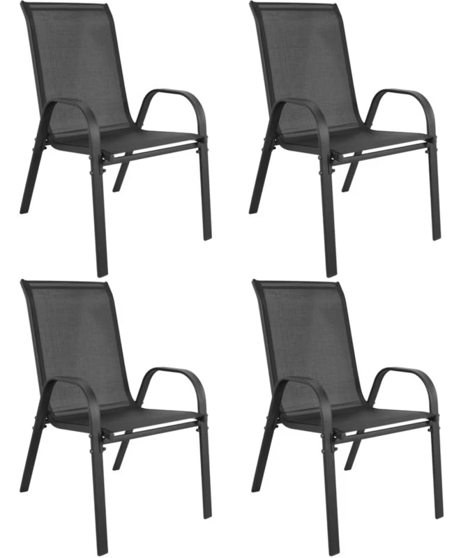 Havebuestol 56x91 cm Mørkegrå 4 Stk.