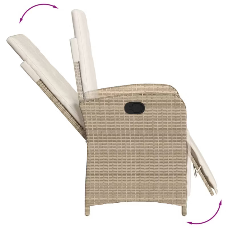 Havestol Polyrattan 57x61 cm Beige med Hynder WM-365188