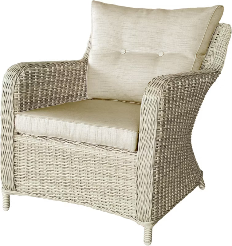 Havebænk Rattan 68x50 cm Grå med Hynde
