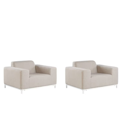 Havebordsstol Rovigo 105x84 cm Beige 2 Stk.
