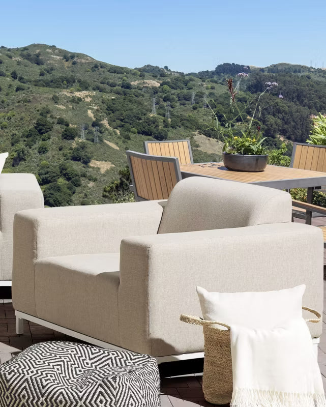 Havebordsstol Rovigo 105x84 cm Beige 2 Stk.