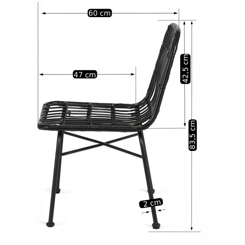 Havestol Waldi Flettet Polyrattan Sort
