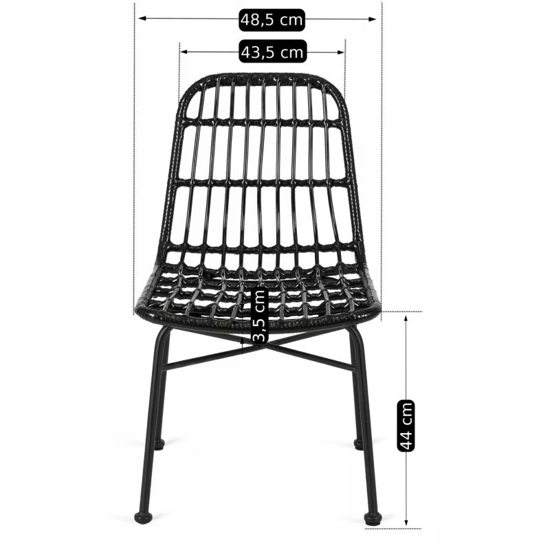 Havestol Waldi Flettet Polyrattan Sort