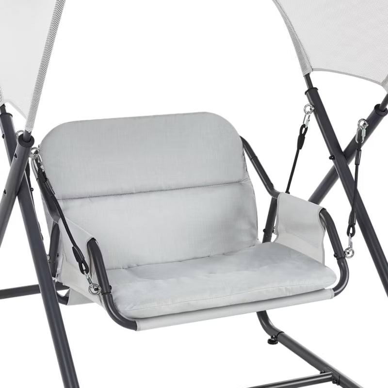 Havesvinge Solagna 114x117x182 cm Lysegrå Stål