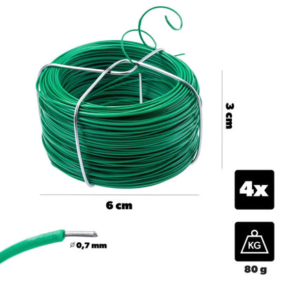 Havetråd PVC 0,7 mm Grøn 4 Stk.