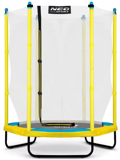 Havetrampolin 140 cm Gul med Sikkerhedsnet