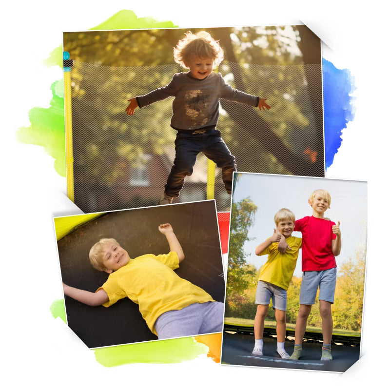Havetrampolin 140 cm Gul med Sikkerhedsnet