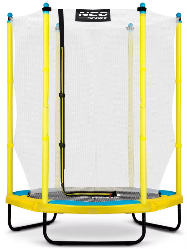 Havetrampolin 140 cm Gul med Sikkerhedsnet
