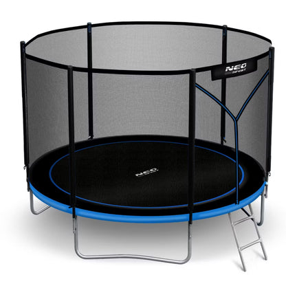 Havetrampolin 183 cm Blå med Stige og Sikkerhedsnet