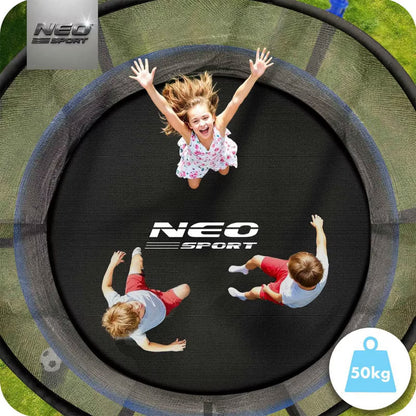 Havetrampolin 183 cm Blå med Stige og Sikkerhedsnet