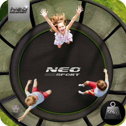 Havetrampolin 183 cm Grøn med Sikkerhedsnet og Stige